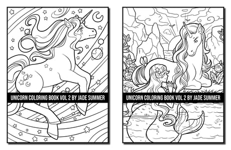 Unicorn Coloring Book: For Adults with Magical Unicorns, Beautiful Flowers, and Relaxing Fantasy Scenes (Volume 2) (Unicorn Coloring Books) WoodArtSupply