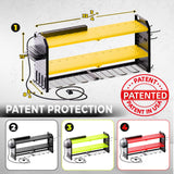 KAFAHOM Power Tool Organizer with Charging Station, Built in 8 Outlet Power Strip,Large 8 Drill Holder Wall Mount, Heavy Duty Metal Power Tool Storage Rack Tool Shelf for Garage Organization Black KAFAHOM