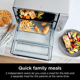 Ninja Double Stack XL Countertop Oven & Air Fryer, 12-in-1, Flexdoor, FlavorSeal, SMART FINISH with DualZone Technology, Countertop Oven, Air Fryer, Bake, Broil, Reheat, Pizza, Stainless Steel, DCT601 Ninja