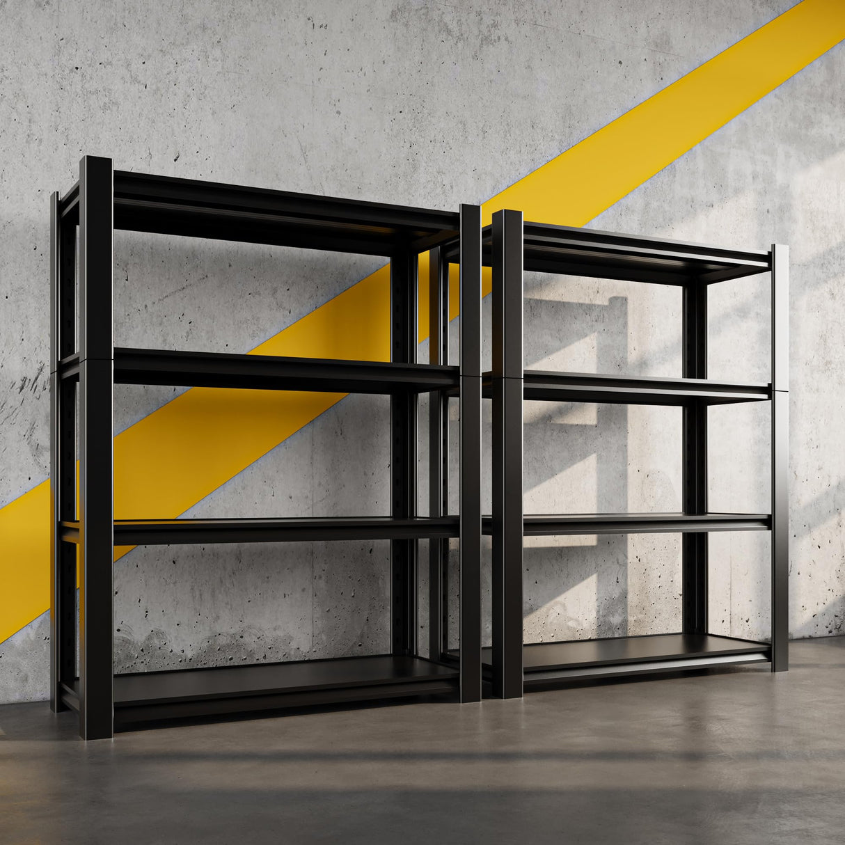 Nexvrtau 60" H x 40" W x 20" D 4-Tier Heavy Duty Garage Shelving Unit, 2000 LBS Capacity Metal Storage Rack,Adjustable Steel Shelves for Garage, Warehouse, Basement, Pantry, Workshop.2 Pack Nexvrtau