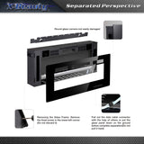 Xbeauty 30 inch Wall Mounted Recessed Electric Fireplace Insert, Flush Mount Linear Fireplace, Ultra-Thin Lightweight LED Fireplace Heater, Fit 2x4&2x6 Stud w/Touch Screen,Remote Control,1500W,Black Xbeauty