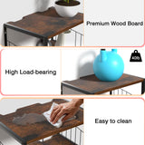 Alytree Floating Nightstand, Wood Floating Bedside Table with Cable Hole, Wall Mounted Nightstand for Bedroom, Living Room, Bathroom, Kitchen (Rustic Brown) Alytree