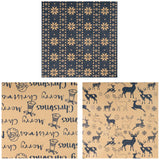 RUSPEPA Christmas Wrapping Paper Rolls - Mini Roll - 17 inches x 10 feet per Roll, Total of 3 Rolls - Reindeer and Snowflake RUSPEPA