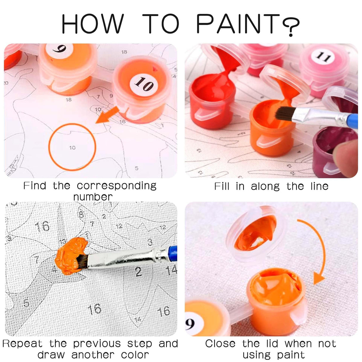 Diymood Paint by Numbers for Adults Butterfly, DIY Oil Painting Colour Acrylic Paint by Number Kits for Kids Adults Beginner for Home Wall Decor 16x20 inch Diymood