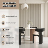 POHARE 4 Pack Wood Slat Wall Wood Paneling,95 x 8 in Soundpoof Wooden Engineered Wood Slat Wall Panels,Stylish Acoustic Wall Panels for Interior Wall Decor with Felt Backing,Natural POHARE