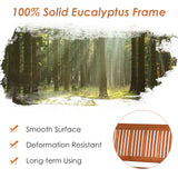 S AFSTAR Wooden Patio Loveseat Bench for 2 with Curved Armrests and Ergonomic Backrest, 700lbs Capacity S AFSTAR