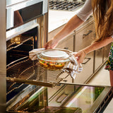 6-Piece Glass Tureen Dishes for Oven with Lids, Durable Borosilicate Glass Covered Bakeware Set, Microwave Safe, Versatile Round Glass Baking Dishes for Oven with Lid. Clear Lead-Free Casserole Cookware. Le'raze