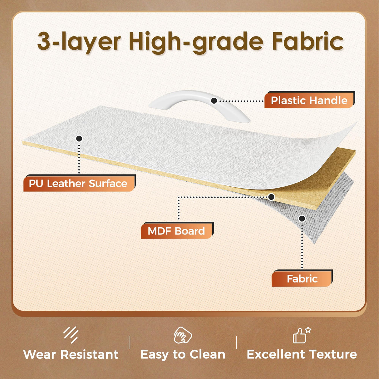 Huuger 63 Inch TV Stand for 65, 70 Inch TV, 11 Drawer Long Dresser with Power Outlets and LED Lights, Entertainment Center with Storage, White Dresser with PU Leather Surface Huuger