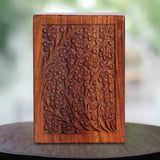 S.B.ARTS Wooden Urn Box for Human Ashes, Cremation Funeral Urns Box, Pet Memorial Urns, Decorative Urn, Cat Infant Adult Urn, Keepsake Burial Ash Box-Medium (Style5, 7 X 5 X 3.75 inch) S.B.ARTS