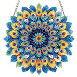 Auremi Mandala Diamond Art Painting DIY Hanging Diamond Art Pendant Painting Kit Mandala Special Shape Crystal Garden Wall Hanging Signs Kit Hanging Decorations Box Set Auremi
