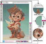 Magic Academy Diamond Painting Kits for Adults & Kids,DIY Cartoon Diamond Art Kits,5D Cartoon Figure Diamond Painting Kits,Full Drill Diamond Dots Painting for Home Wall Decoration Gifts 12x16 Inch ARTMYRUI