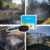 Bobor Trampoline Sprinkler for Kids, Outdoor Backyard Water Park Fun Summer Outdoor Water Sprinkler Toys for Boys Girls (Black, 39ft) BOBOR