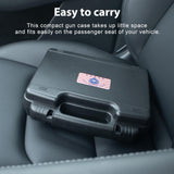 Kinghardcase 9mm Gun Case Lockable, TSA Approved Firearm Travel Case with 1 TSA Lock, Pistol Case Hard Shell, Gun Safe for Handgun, Pistol, Revolver - Shockproof Gun Storage 10.3 x 8.8 x 3 inch Kinghardcase