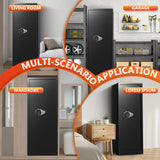 HEANVO 10-14 Gun Cabinet,Large Gun Safe for Rifles and Pistols,Shotgun Safe,Gun Safes for Rifle and Password Lock,Gun Cabinet for Home with Adjustable Shelves with Dual Alarm & Mute Mode HEANVO