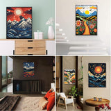 DOTSOPS Diamond Painting Kits Art Adults Painting Kit Crafts DIY 5D Diamond Art Packs Kits Full for Adults Beginner Home Wall Decoration Gift 11.8x15.7 Inches (6 Pack Landscape Abstract) DOTSOPS