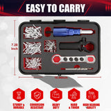 wesleydrill Rivet Gun Adapter Kit,Professional Riveting Insert Nut Hand Tool Kit,2.4/3.2/4.0/4.8mm Diameter Rivet Head, Aluminum Housing, Fit for Cordless Drill,Sheet Metal Work wesleydrill