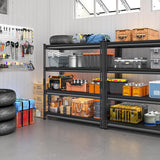 Huhaneon Garage Shelves Heavy Duty - 48''W 2,000Lbs Metal Adjustable Storage Shelving Rack Units for Warehouse Basement 48" W x 16" D x 72" H 4 Tier Black Huhaneon