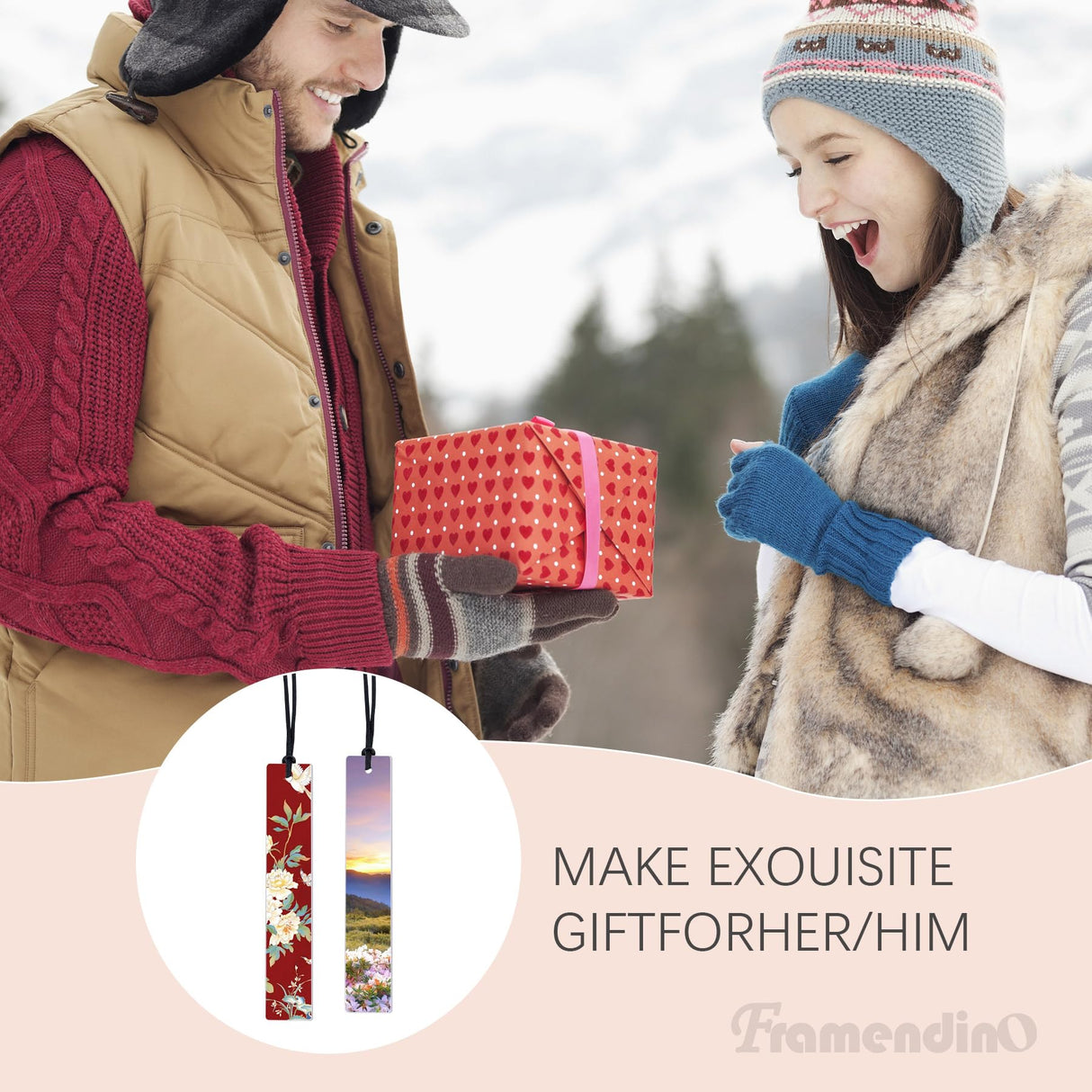 Framendino, 5 Pack Sublimation Leather Bookmarks Heat Transfer Leather Bookmarks Blank Bookmark for DIY Crafts Framendino