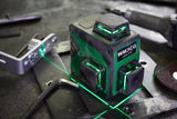 Wokeline 3x360° Rotary Laser Level Self Leveling Green beam Three Plane Cross Line Lasers 2x360° Vertical 1x360° Horizontal 12 lines Tile Ceiling Floor Lazer Levels+Flexible Magnetic Base+Li Battery WOKELINE
