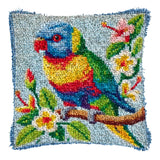 YOOTOM Latch Hook Pillow Kits for Adult Kids Begginers,Latch-Hook Cushion DIY Embroidery Pillowcase Cover Making Set,Latch-Hook-Kits 17x17in,Pre-Cut Yarns,Easy Pattern YOOTOM