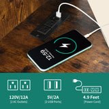 YITAHOME Corner TV Stand for TVs up to 55 Inch with Power Outlet, Modern Farmhouse Entertainment Center, Wood TV Media Console with Storage Cabinets Shelves for Living Room, Retro Brown YITAHOME