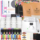 SAEUYVB Complete Candle Making Kit, Candle Making Kit for Adults with Hot Plate, DIY Starter Candle Making Supplies/Kit - Perfect as Home Decorations（White） SAEUYVB