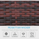 Outsunny 4-Piece Round Convertible Daybed with Cushions, Outdoor PE Rattan Patio Wicker Sofa Set, Sunbed with Adjustable Sun Canopy, Sectional Sofa, 2 Chairs, Table, 3 Pillows, Light Blue Outsunny