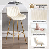 SIZOTA 3 Piece Pub Dining Set, Modern Round Bar Table and Chairs for 2, 30" Counter Height Barstools and Glass Kitchen Table Set, 31" Small Dining Table with 2 Stools(Beige) SIZOTA