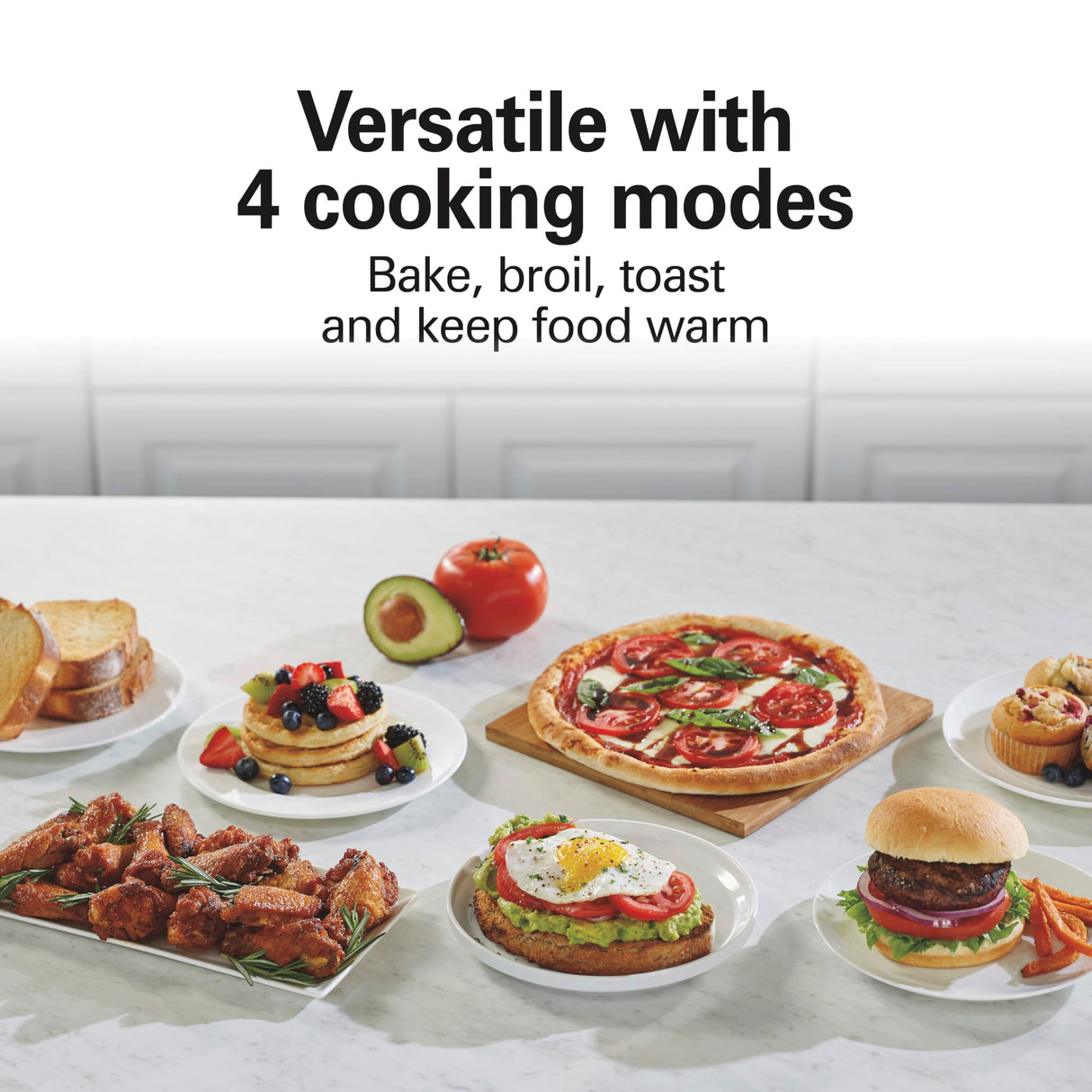 Hamilton Beach 2-in-1 Countertop Toaster Oven and Long Slot 2 Slice Toaster, 60 Minute Timer and Automatic Shut Off, Shade Selector, Stainless Steel (31156) Hamilton Beach