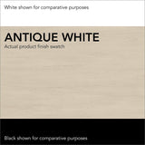 Bush Furniture Salinas L Shaped Desk with Hutch in Antique White | Corner Table with Drawers and Storage for Home Office Bush Business Furniture