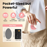 Calogy Super Mini Heat Press Machine, Max 410℉ & 4 Heating Setting with LED Display, Mini Iron for Crafting with Precision Tip, Easy for Small Objects Like Shoes, Stuffed Animals, Hats (White Pink) Calogy