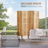 Asnefeli 4 Panel Room Divider, 5.6 FT Folding Privacy Screen Room Divider, Partition Divider for Room Separation, Room Partition Separator, Wooden Wall Divider Screen for Home Office Bedroom (Natural) Asnefeli