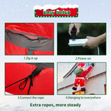 TwoBees 6FT Christmas Inflatables Outdoor Decorations Joy Hanging Santa Claus Gift Bag, Very Bright LED Lights Blow Up Giant Christmas Decor for Indoor Yard Outside Fall Vacation Holiday Party Lawn TwoBees
