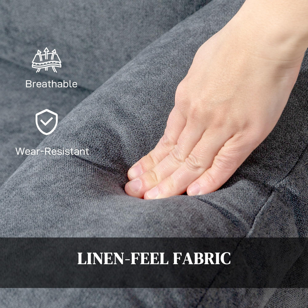 HOMCOM Swivel Rocker Recliner Chair, Wide Glider Rocking Single Sofa with Pocket Spring, Footrest, Modern Fabric Overstuffed Reclining Chair for Living Room, Bedroom, Quick Assembly, Gray HOMCOM