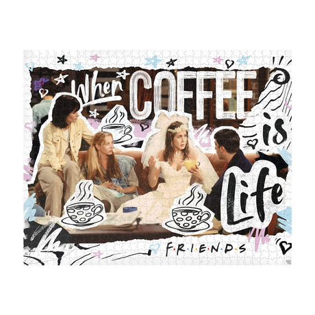 Paladone Friends Coffee is Life 1000 Piece Jigsaw Puzzle - Officially Licensed Merchandise Paladone