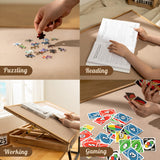 Sancallie Jigsaw Puzzle Table Storage Portable Folding Tilting Table with 5 Drawer for 1500 pcs Play Table with Non-Slip Surface Mat & Dust-proof Cover for Adults Kids Boy Girl Gift for Puzzle Amateur Sancallie