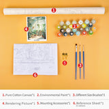 TUMOVO Paint by Numbers Kit for Adults Beginner Green Plants, Adult Paint by Number with Brushes Sunlight, DIY Acrylic Painting by Numbers for Gift Home Wall Decor 16"x20"(Frameless) TUMOVO