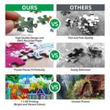 Puzzles for Adults 500 Pieces Cute Dogs Jigsaw Puzzles 500 Pieces Difficult Fun Puppy Autumn Picnic Unique Family Puzzle Challenging Games Gift for Teens Kids Adults (21"x15") MINIWAN