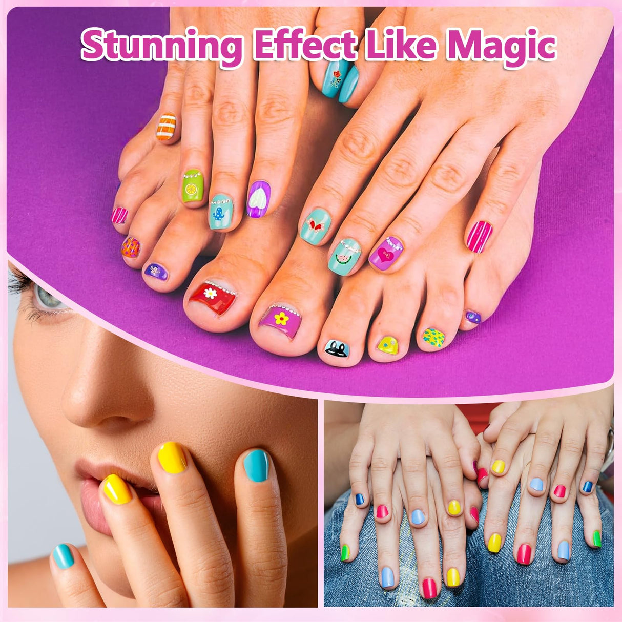 Kids Nail Polish Set for Girls, Nail Art Kit for Ages 7-12 - Girl Gifts - Nail Polish Non Toxic Girl Stuff for Spa Makeup Manicures - Birthday Gift Toys for Girls 7 8 9 10-12 Years Old Combaybe