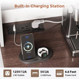 72" Coffee Bar Cabinet with Power Outlet & LED Light, Farmhouse Large Kitchen Hutch with Sliding Barn Door, Tall Bar Cabinets with Storage Drawers & Wine Glass Rack,Pantry China Cabinet for Home,White Jocoevol