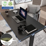 FLEXISPOT Standing Desk, Electric Height Adjustable Desk 48 x 24 Inches Sit Stand Desk Home Office Desk Whole-Piece Desk Board (Black Frame + 48 in Black Top) FLEXISPOT