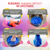 Marabu Easy Marble Paint Set - Neon Colors Starter Set - Marbling Paint Kit for Kids and Adults - Hydro Dipping Paint for Tumblers, Ceramic, Paper, Glass, Plastic - 5 x 15ml Bottles Marabu