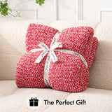 MIULEE Christmas Red Super Soft Throw Blanket for Couch, Cozy Fluffy Warm Blankets Knit Throw Blankets for Sofa, Bed, Chair, Living Room, Camping, Picnic, 50 x 60 inch MIULEE