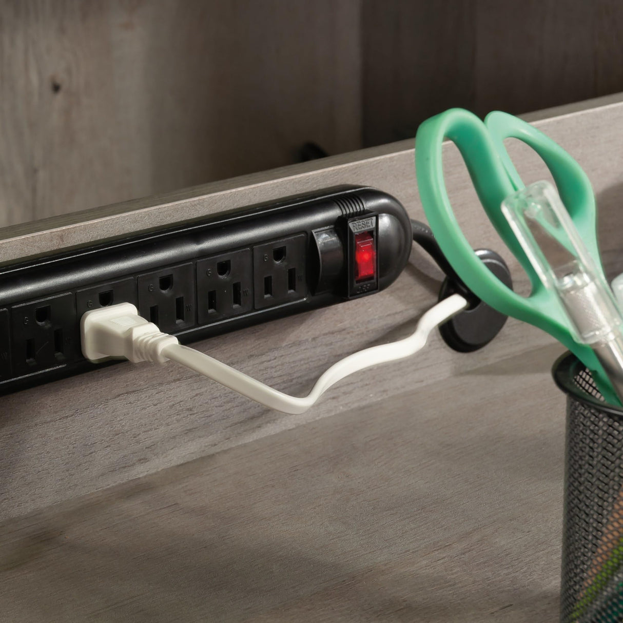 Sauder Miscellaneous Storage Craft & Sewing Armoire, L: 35.112" x W: 21.81" x H: 61.58", Mystic Oak Sauder