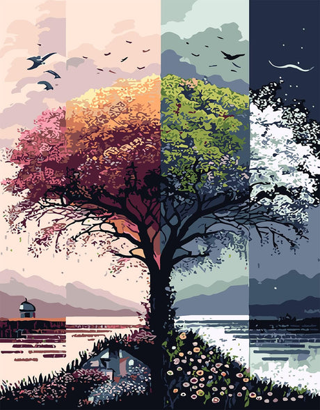 SHICERNHJ Paint by Numbers Kit for Adults Beginner, Tree of Life Adult Paint by Number Kits, DIY Acrylic Watercolor Oil Paint by Number for Adults for Home Decor Gift 16x20 Inch SHICERNHJ