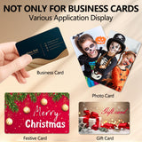 50PCS Sublimation Business Cards,3.34 x 2.12 x 0.014 Inch Blank Sublimation Card，PET Plastic Double sided Sublimation Business Cards for Color UV Print (0.35mm) (50) Cevhzoe