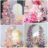 Wokceer 7.2 FT Wedding Arch Backdrop Stand, Square Arch Gold Metal Arch Backdrop Stand for Wedding Ceremony Birthday Party Bridal Baby Shower Photo Booth Garden Floral Balloon Arch Decoration Wokceer