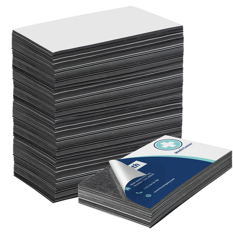 MaxGear Business Card Magnets Peel and Stick, Custom Magnets Business Cards, Personalized Magnet for Refrigerator, Custom Fridge Magnet, Adhesive Magnet, 3.5" x 2" Magnetic Business Cards 50 Pack MaxGear