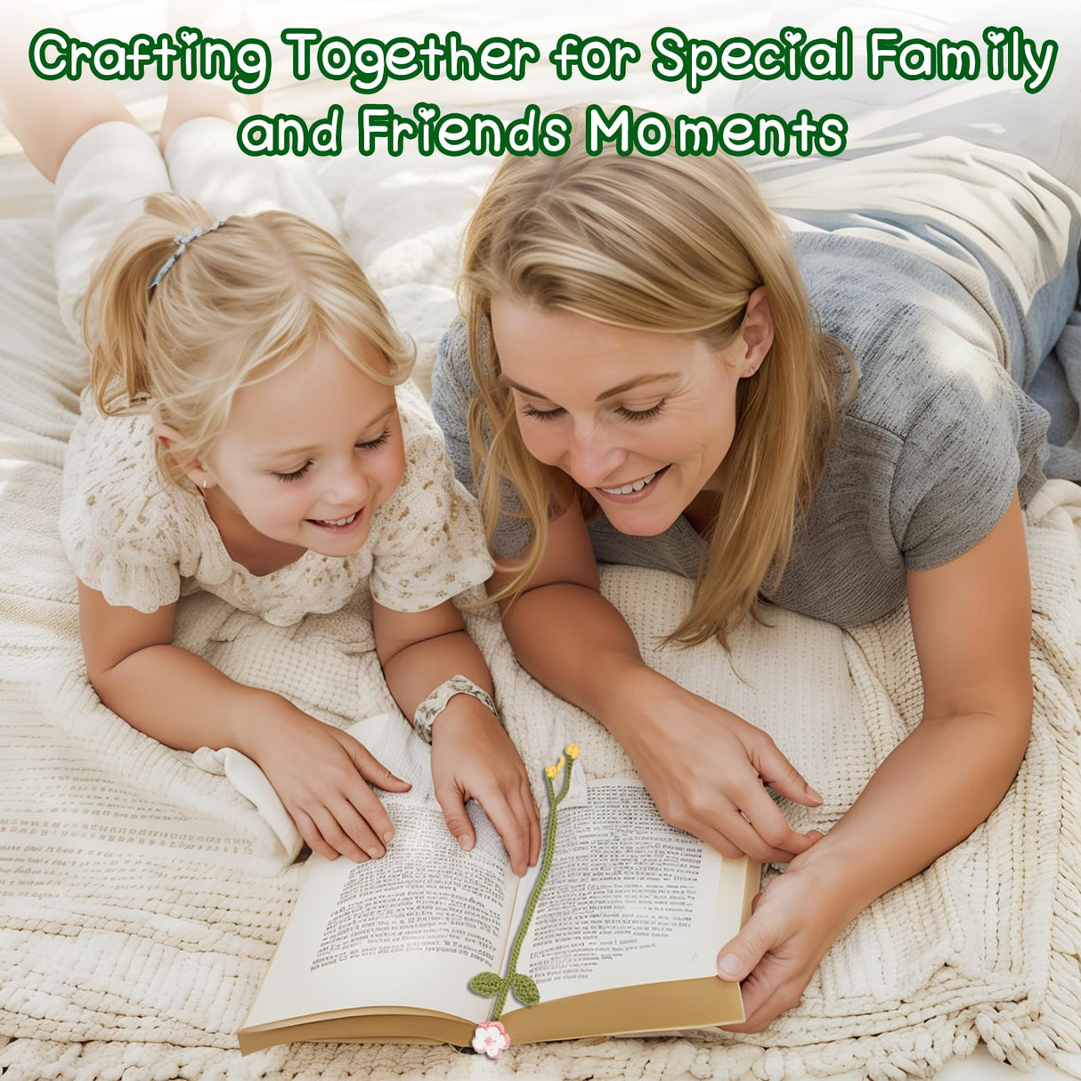 WaldyWop Crochet Kit for Beginners - 8 Flower Bookmarks Knitting Kit w/Step-by-Step Video Tutorials & Soft Yarn, Hook - Wobbles DIY Art Craft Kit for Adults Kids, Birthday Gifts for Women Girls Teen WaldyWop