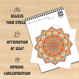 TIEFOSSI Relaxing Coloring Book, for Adults to Relax and Relieve Anxiety,160 GSM 60 Original Tearable Mandala Patterns Designs, Gift for Kids Adult TIEFOSSI